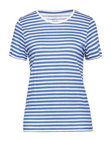 MAJESTIC FILATURES T-shirt Blue 94% Linen, 6% Elastane