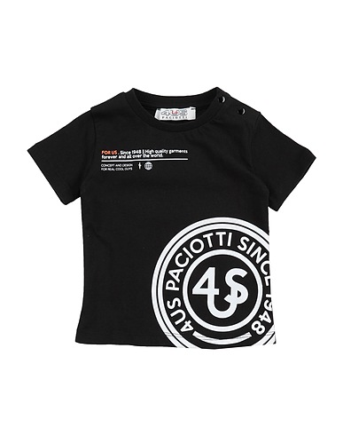 PACIOTTI 4US T-shirt Black 100% Cotton