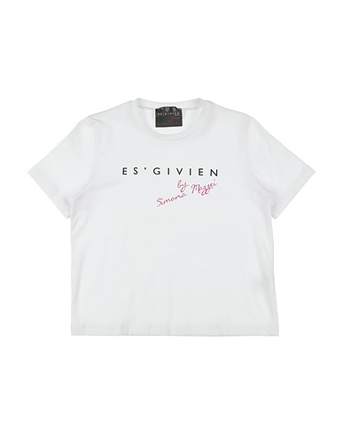 ES'GIVIEN T-shirt Λευκό 95% Βαμβάκι, 5% Άλλες ίνες