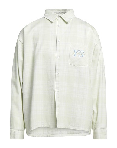 YARDSALE Checked shirt Light green 100% Cotton