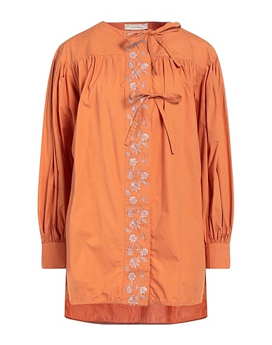 ULLA JOHNSON Shirts Orange 100% Cotton, Polyester
