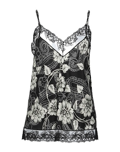 PINKO UNIQUENESS Camisole Black 100% Viscose, Polyester, Polyamide