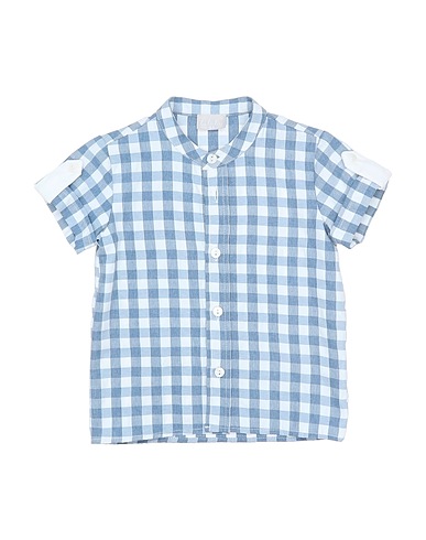 LALALÙ Patterned shirt Slate blue 50% Cotton, 50% Polyester