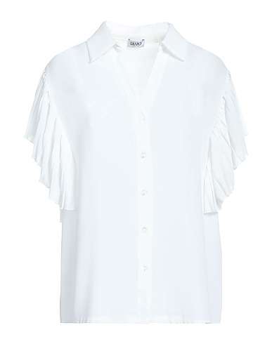 LIU •JO Solid color shirts & blouses White 100% Polyester