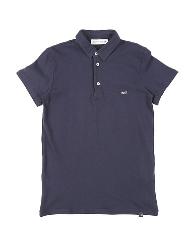 MANUEL RITZ Polo shirt Midnight blue 95% Cotton, 5% Elastane