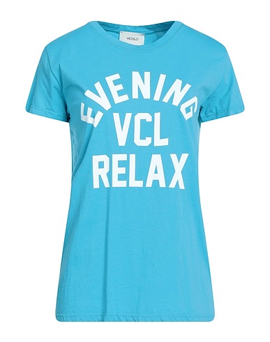 VICOLO T-Shirt Tūrkis 100% Baumwolle