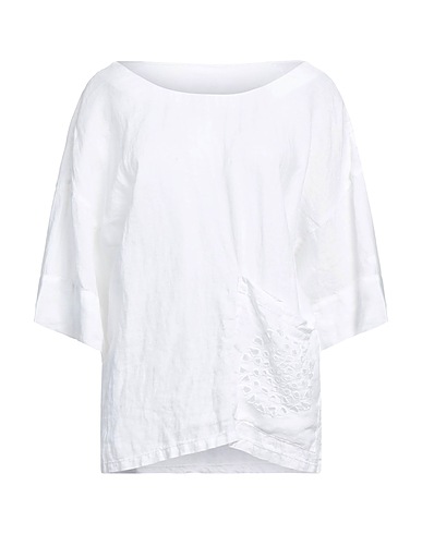 120% LINO トップス ホワイト リネン 100%