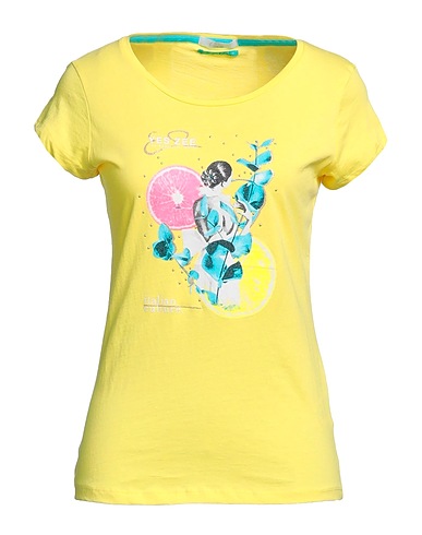 YES ZEE by ESSENZA T-shirt Giallo 100% Cotone