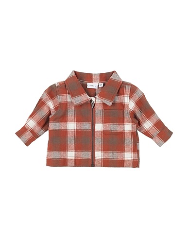 NAME IT® Patterned shirt Rust 100% Cotton
