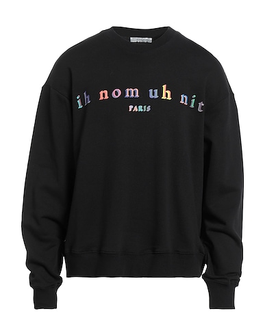 IH NOM UH NIT Sweatshirt Black 100% Cotton, Elastane