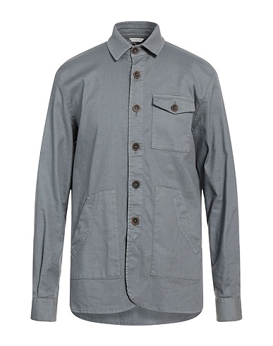 MANUEL RITZ Camicia in lino Grigio 53% Lino, 44% Cotone, 3% Elastan