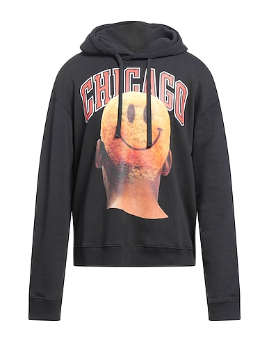 IH NOM UH NIT Hooded sweatshirt Black 100% Cotton, Elastane