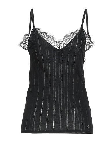 YES ZEE by ESSENZA Top Black 53% Polyester, 47% Viscose