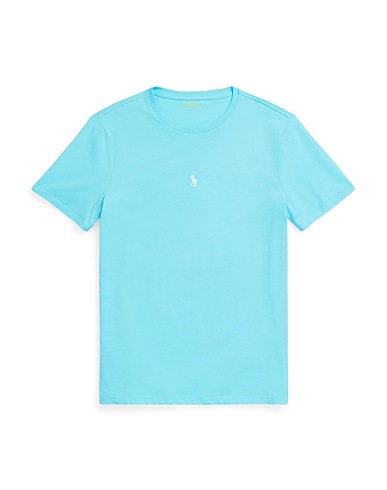POLO RALPH LAUREN T-shirt Celeste 100% Cotone