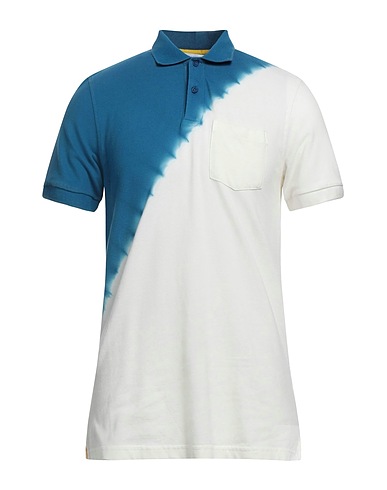MANUEL RITZ Polo shirt Slate blue 92% Cotton, 8% Elastane