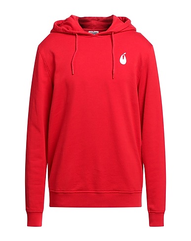 MANUEL RITZ Hooded track jacket  Red 100% Cotton