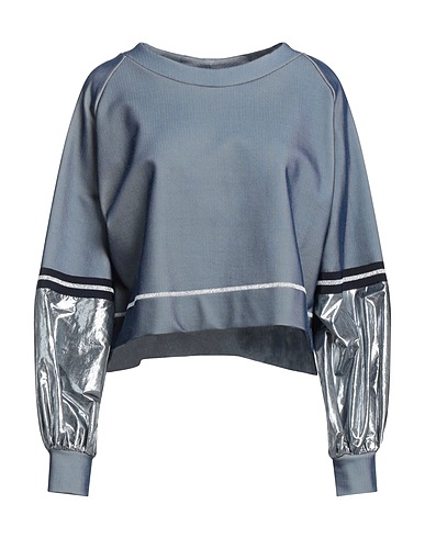 D.EXTERIOR Sweatshirt Blue 73% Cotton, 24% Polyamide, 3% Elastane, Polyester