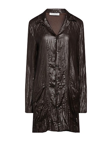 PHILOSOPHY di LORENZO SERAFINI Shirt dress Dark brown 100% Polyester