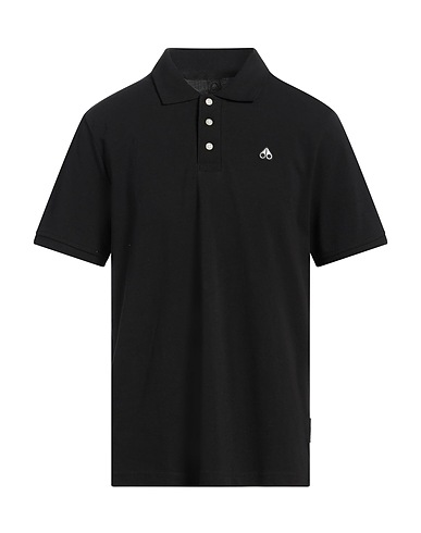 MOOSE KNUCKLES Polo shirt Black 100% Cotton