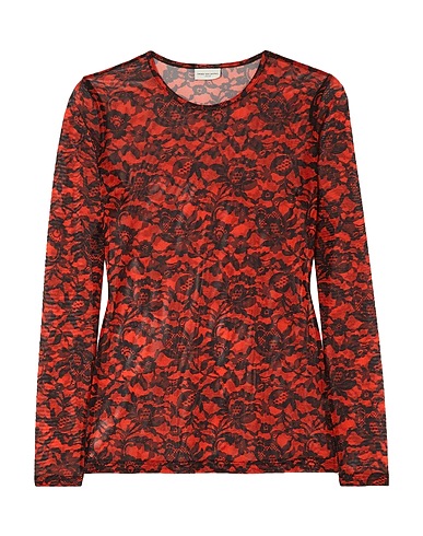 DRIES VAN NOTEN T-shirt Red 88% Polyamide, 12% Elastane