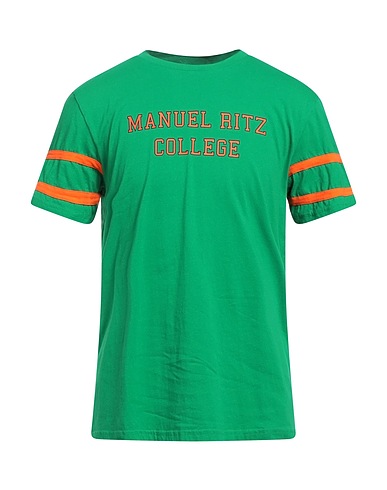 MANUEL RITZ T-shirt Green 100% Cotton