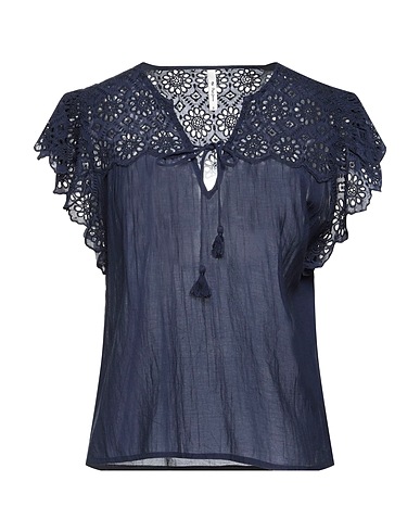 PEPE JEANS ブラウス ミッドナイトブルー レーヨン 58% / コットン 42%