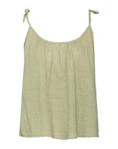 DES PETITS HAUTS Top Verde militar 100% Algodón
