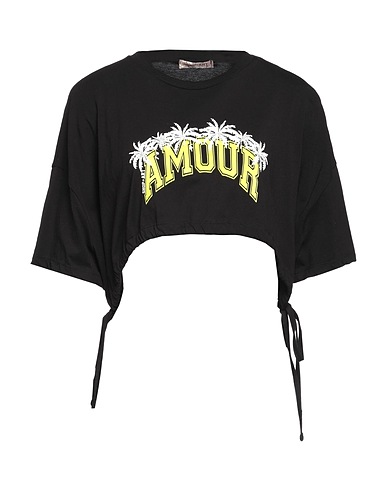 SHOPART Crop top Black 100% Cotton
