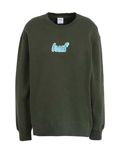 HUF Sweatshirt Military green 80% Cotton, 20% Polyester