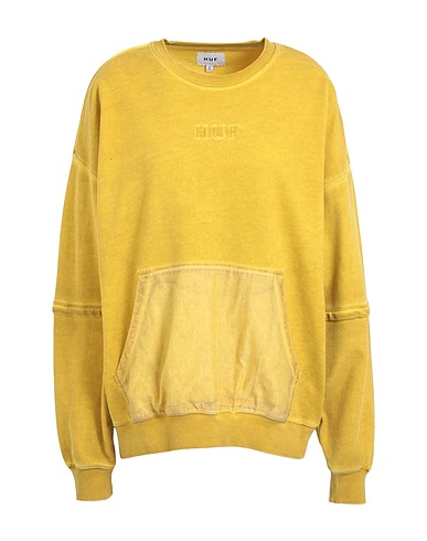 HUF Felpa Giallo ocra 100% Cotone