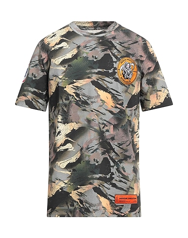 HERON PRESTON T-shirt Dark green 100% Organic cotton, Polyester