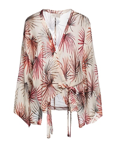 CLAUDIE Floral shirts & blouses Light pink 100% Viscose