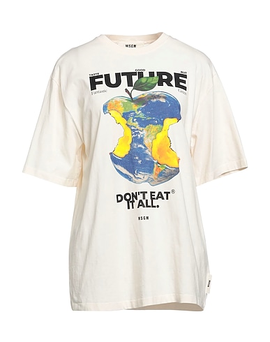 MSGM T-shirt Beige 100% Cotton