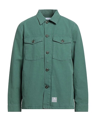 DEPARTMENT 5 Camicia tinta unita Verde scuro 100% Cotone