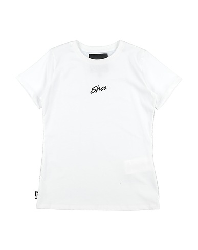 SHOE T-shirt White 100% Cotton, Polyester, Elastane