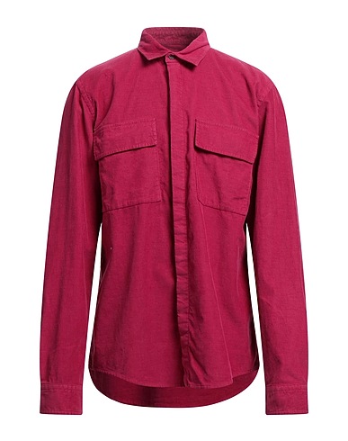 DONDUP Camicia tinta unita Porpora 98% Cotone, 2% Elastan