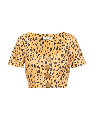 NICHOLAS Crop top Sand 50% Tencel™, 47% Linen, 3% Elastane