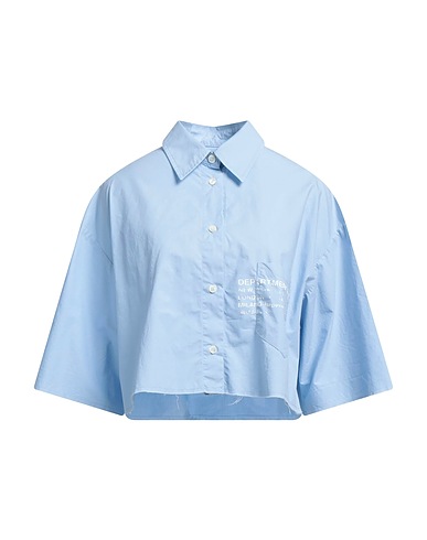 DEPARTMENT 5 Solid color shirts & blouses Sky blue 100% Cotton