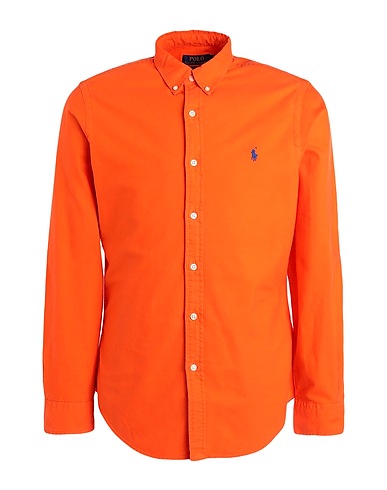 POLO RALPH LAUREN Solid colour shirt Orange 100% Cotton