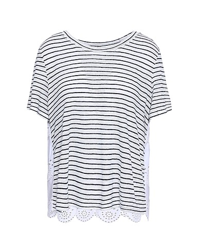 JOIE T-shirt White 100% Linen, Cotton