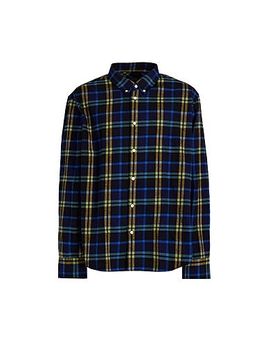 RAG & BONE Checked shirt Midnight blue 100% Cotton