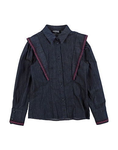 DONDUP Denim shirt Blue 98% Cotton, 2% Elastane