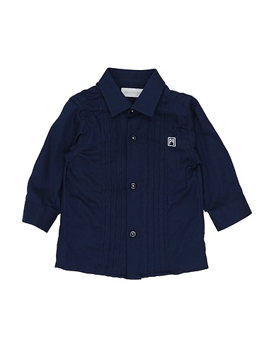 CARLO PIGNATELLI Camicia tinta unita Blu notte 100% Cotone