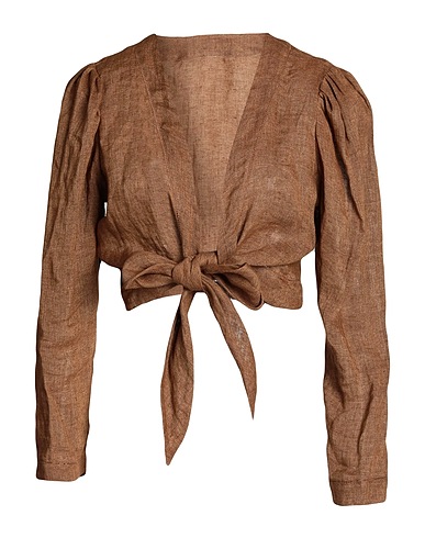 LISA MARIE FERNANDEZ Linen shirt Brown 100% Linen