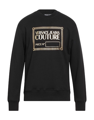 VERSACE JEANS COUTURE Sweatshirt Black 100% Cotton, Elastane