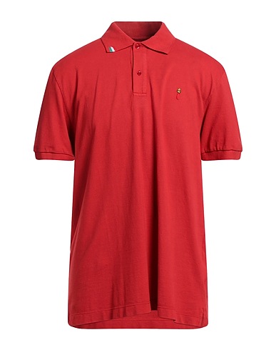 COOPERATIVA PESCATORI POSILLIPO Polo shirt Red 95% Cotton, 5% Elastane