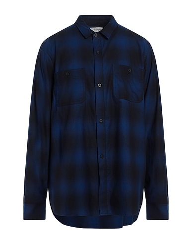 ONE OF THESE DAYS Checked shirt Midnight blue Cotton