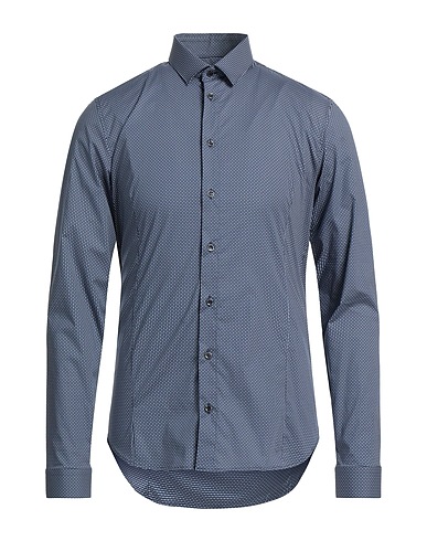 PATRIZIA PEPE Camicia fantasia Blu notte 97% Cotone, 3% Elastan