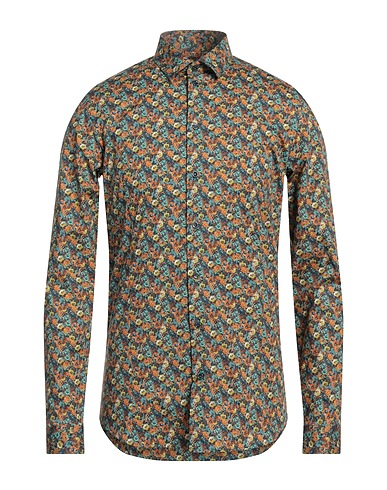 PATRIZIA PEPE Patterned shirt Blue 97% Cotton, 3% Elastane