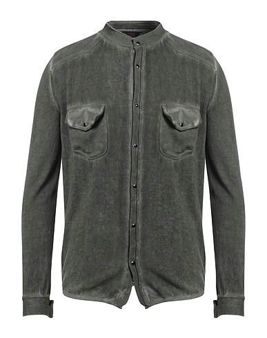 HōSIO Solid colour shirt Dark green 100% Cotton